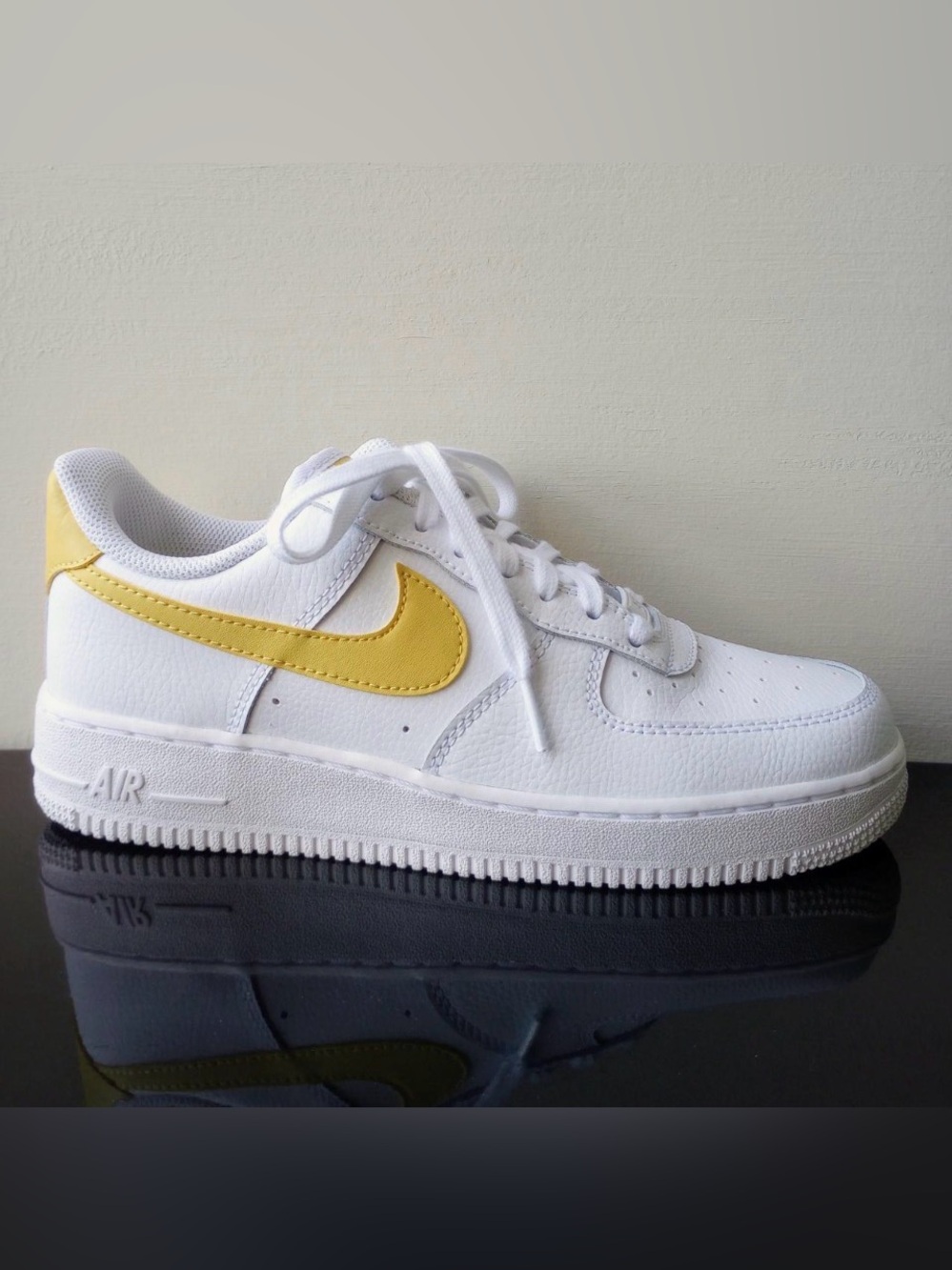 NIKE White & Yellow Air Force 1s